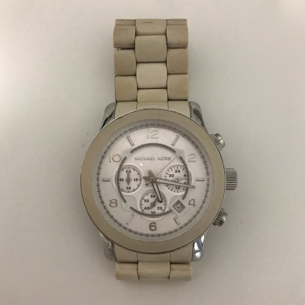White Michael Kors Rubber Coated Watch